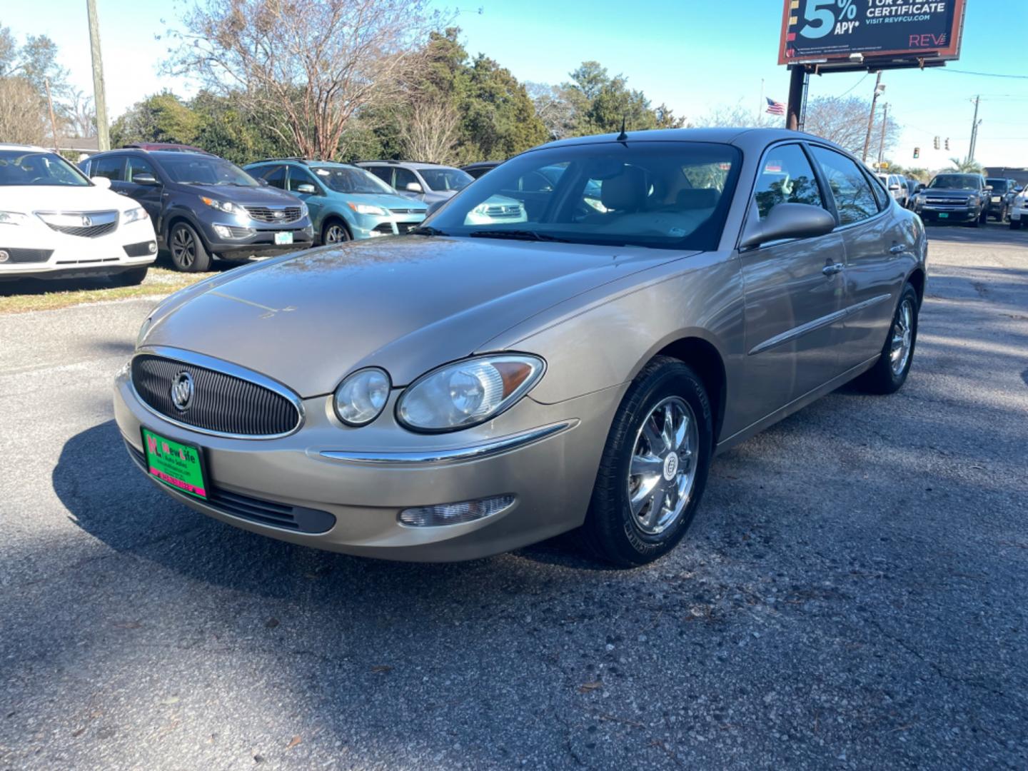 2005 GOLD BUICK LACROSSE CXL (2G4WD562351) with an 3.8L engine, Automatic transmission, located at 5103 Dorchester Rd., Charleston, SC, 29418-5607, (843) 767-1122, 36.245171, -115.228050 - Local Trade-in with Leather, CD/AM/FM, OnStar, Dual Climate Control, Power Everything (windows, locks, seats, mirrors), Keyless Entry, Chrome Wheels. Clean CarFax (no accidents reported!) Only 119k miles! Located at New Life Auto Sales! 2023 WINNER for Post & Courier's Charleston's Choice Pre-owned - Photo#2